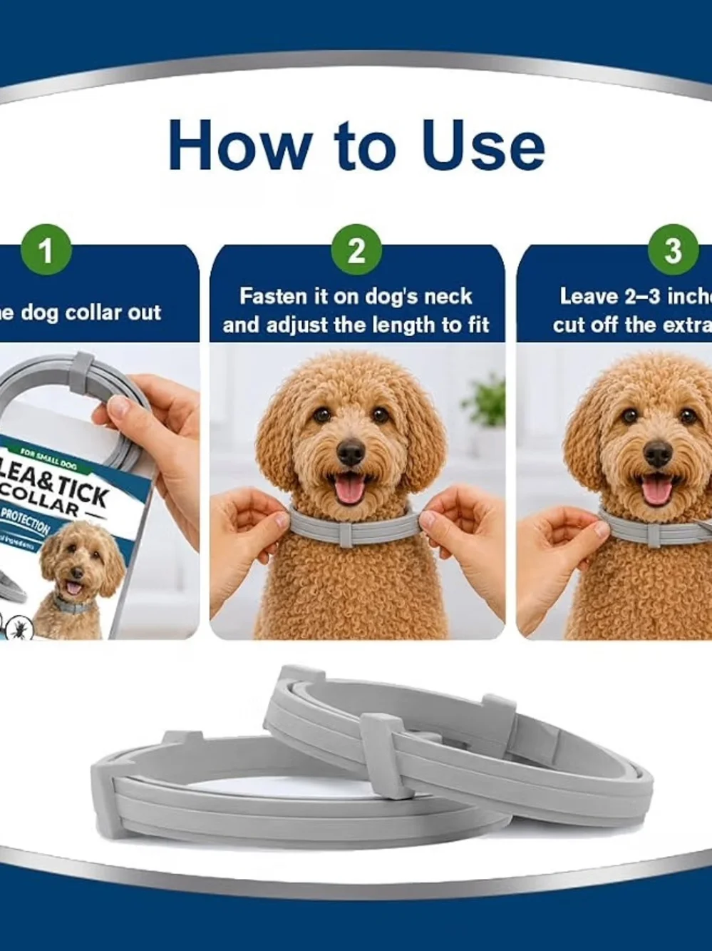 Flea & Tick Collar for Small Dogs - Gray
